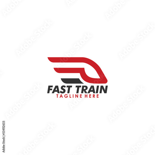 Fast train logo icon vector isolated