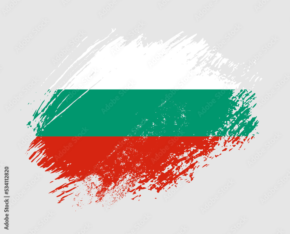 Shiny sparkle brush flag of Bulgaria country with stroke glitter effect Shiny sparkle brush flag of Bulgaria country with stroke glitter effect