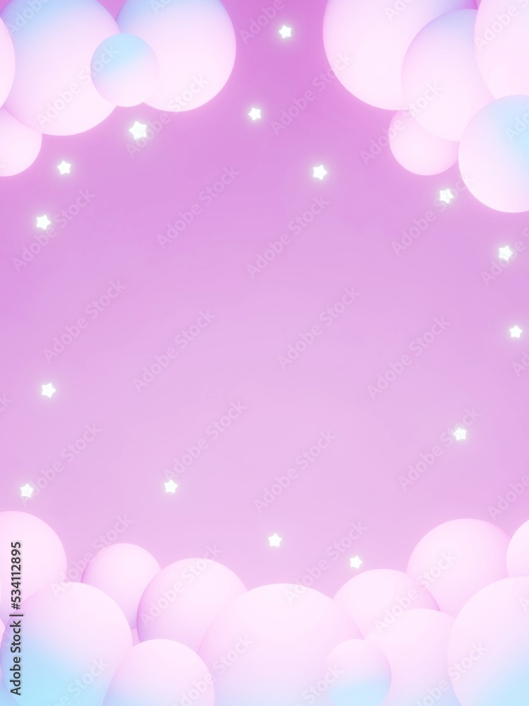 雲　星　背景イラスト