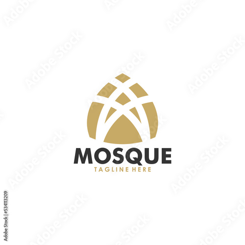 mosque logo icon vector isolated