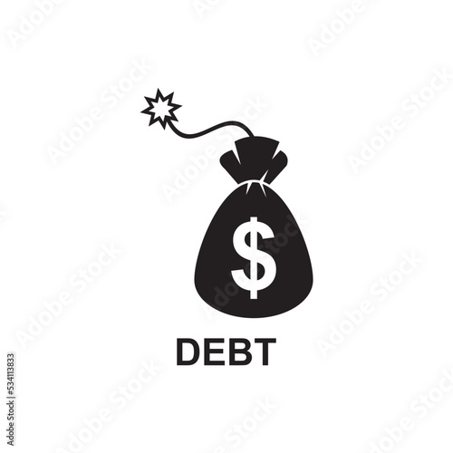 debt icon , business icon vector