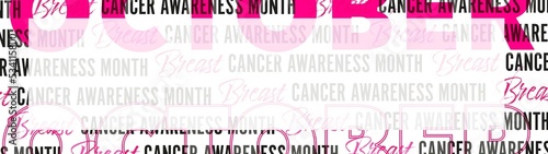 Breast Cancer Awareness Month. Room for copy modern design banner.