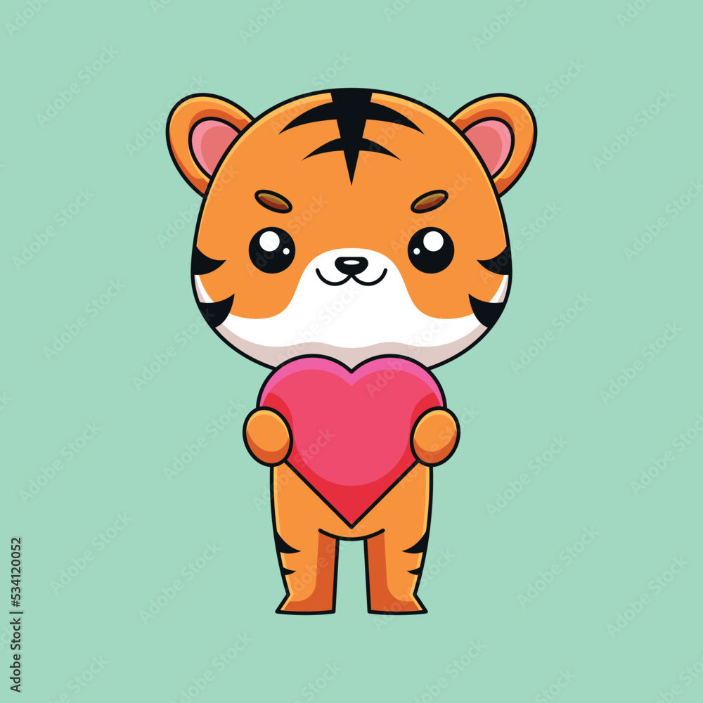 cute tiger holding love hearth cartoon doodle art hand drawn concept vector kawaii icon illustration cute tiger holding love hearth cartoon doodle art hand drawn concept vector kawaii icon illustration