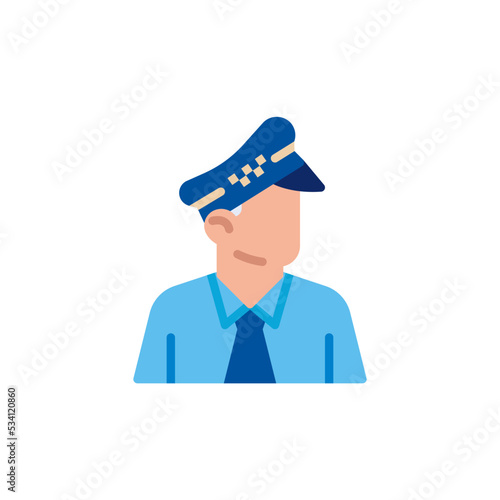 Taxi driver flat icon