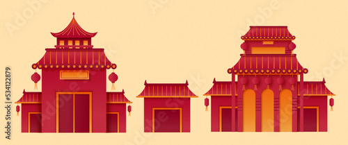 Asia traditional building set