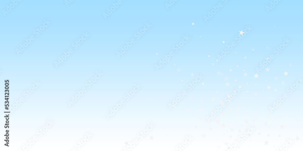Christmas falling snow background. Subtle flying snow flakes and stars. Festive winter silver snowflake overlay template. Vector illustration Christmas falling snow background. Subtle flying snow flakes and stars. Festive winter silver snowflake overlay template. Vector illustration