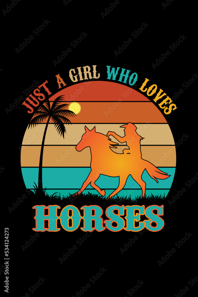 Rodeo typography and horse t-shirt design.