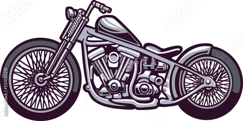 chopper motorcycle  black