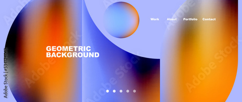 Colorful metallic geometric shapes minimal abstract background