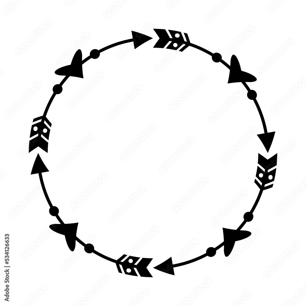 Fototapeta premium Arrow Wreath Frame