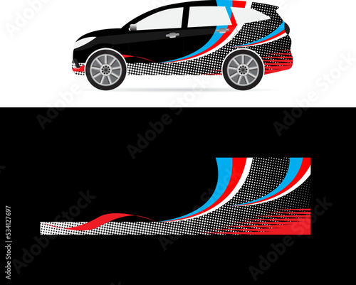 Van wrap design, Car graphics vector tempelate.