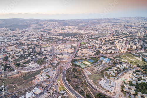 Jerusalem Old Town  Downtown. City of Israel. Bird s Eye View.