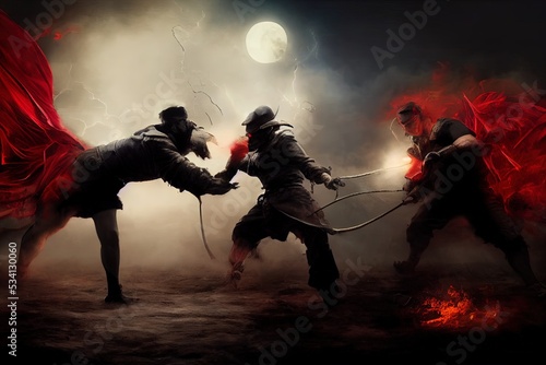 Fotografia illustration of a battle of the demons