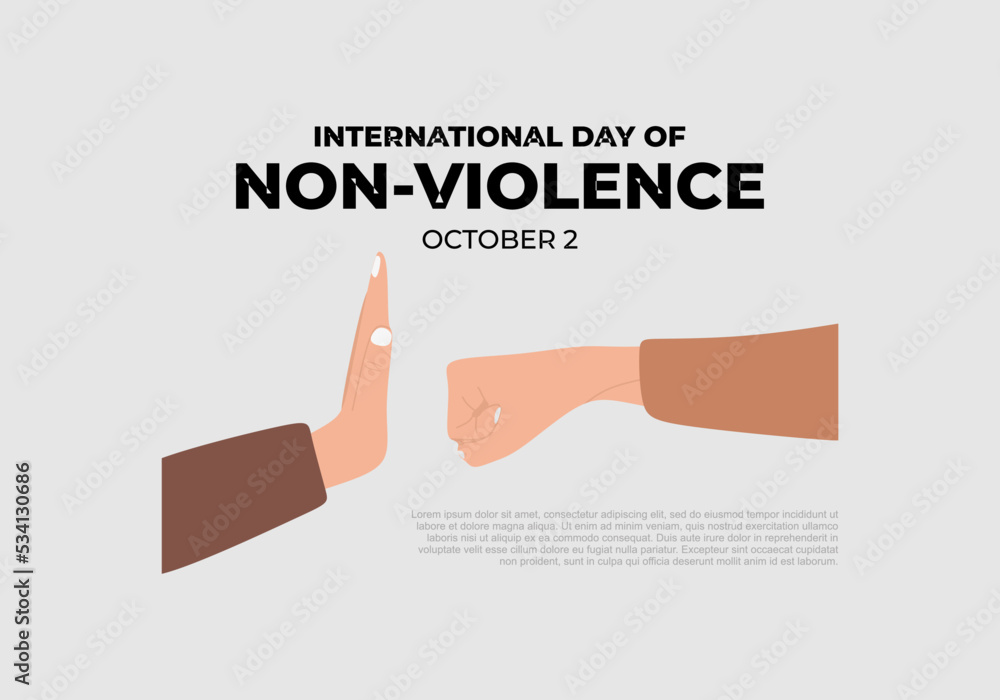 © ngupakarti - International day of non violence background on october 2nd.