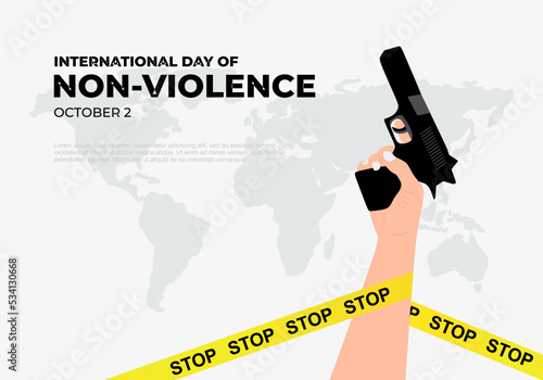 International day of non violence background on october 2nd.