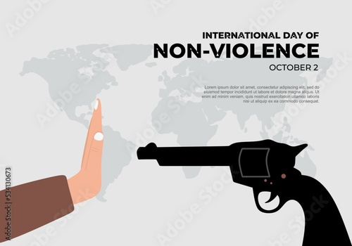 International day of non violence background on october 2nd.