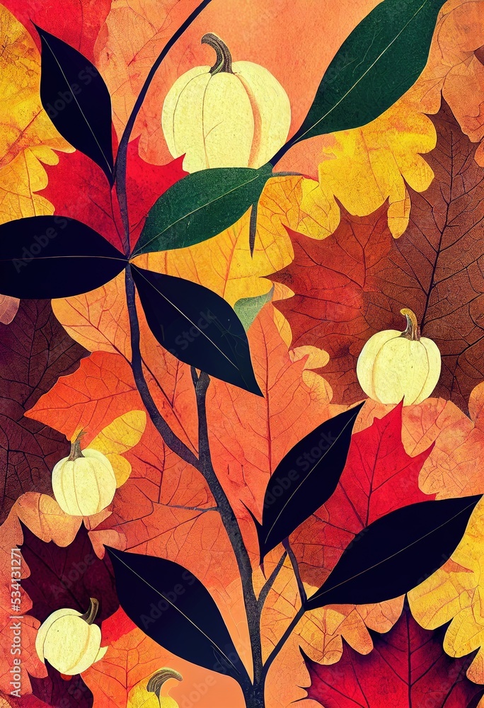 autumn leaves pattern in a lot of brown, orange colors as a background. autumn leaves pattern in a lot of brown, orange colors as a background.