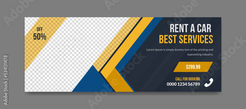 Luxury car social media and facebook cover post template