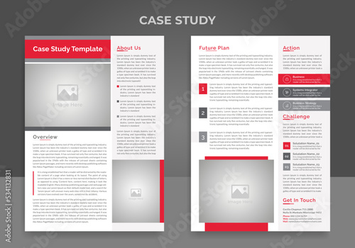 Business Magazine Case Study Template Design