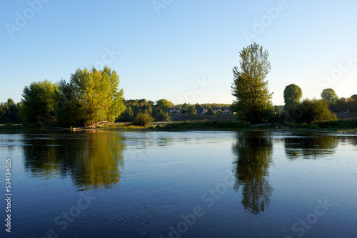 Loire river bank near Cosne-Cours-sur-Loire village