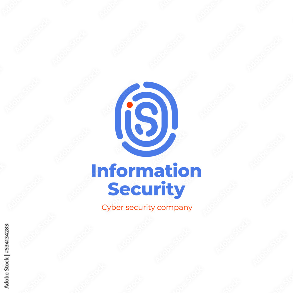 Information security fingerprint logo