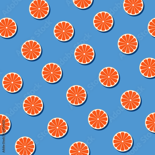 Seamless pattern with grapefruit.