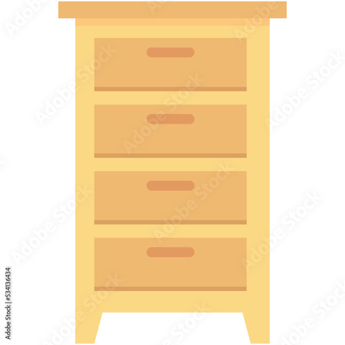 Chest of Drawers Vector Icon 