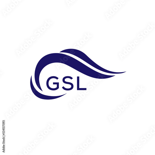 GSL letter logo. GSL blue image on white background. GSL Monogram logo design for entrepreneur and business. GSL best icon.
 photo