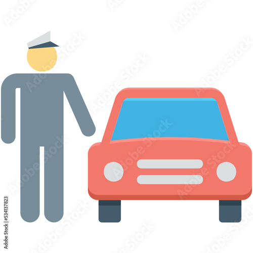 Taxi Driver Vector Icon 
