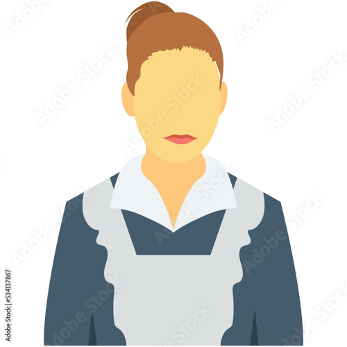 Hotel Maid Vector Icon 
