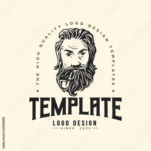 popeye or sailor logo, robber logo template.