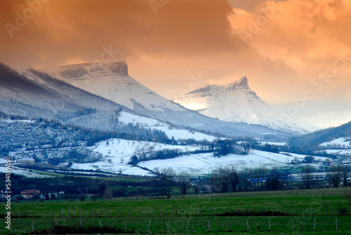 Snowy mountains in Sierra S...