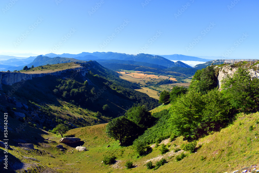 Panoramic view of the Valderejo Natural Park