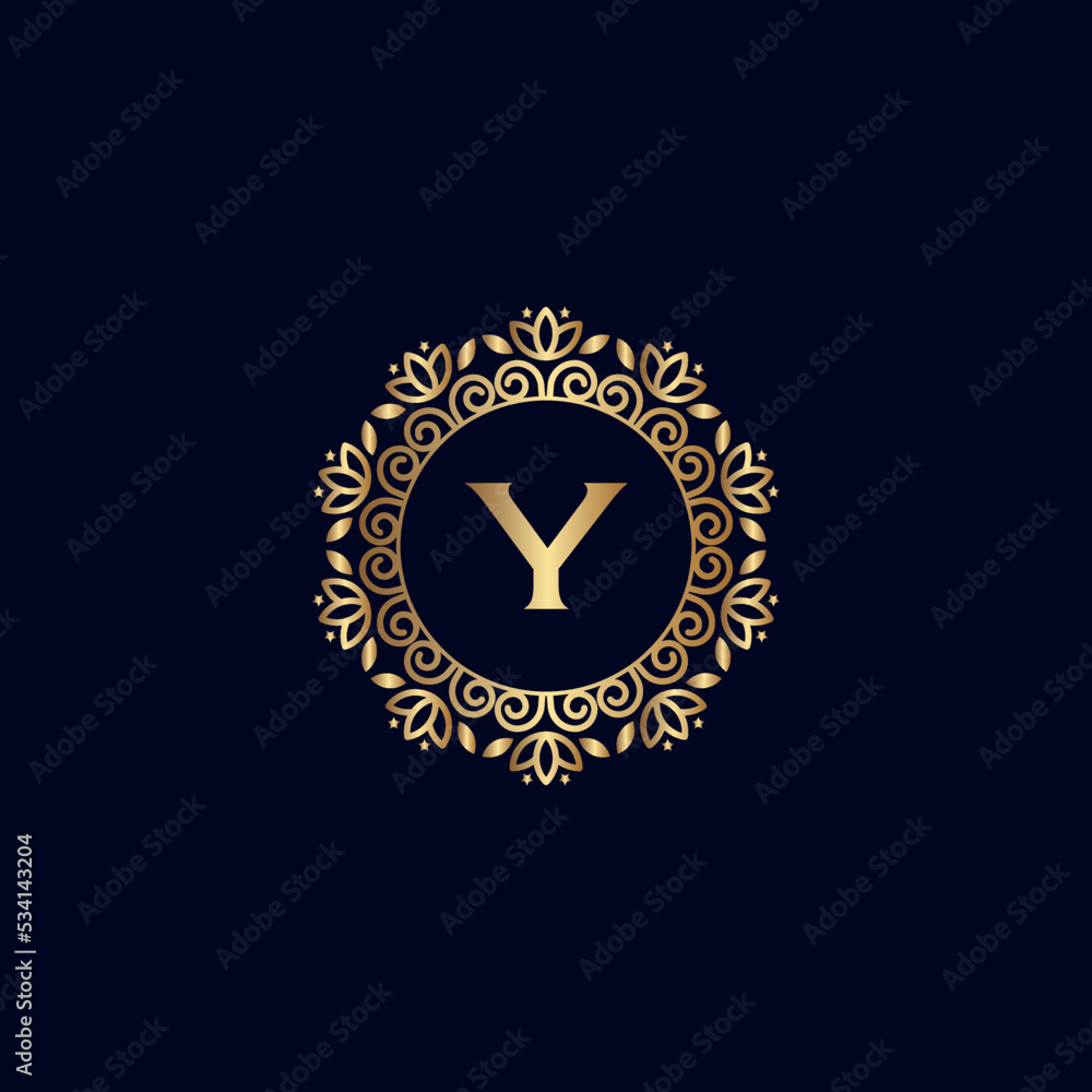 GOLD ROYAL LOGO BEAUTY LUXURY LETTER Y GOLD ROYAL LOGO BEAUTY LUXURY LETTER Y