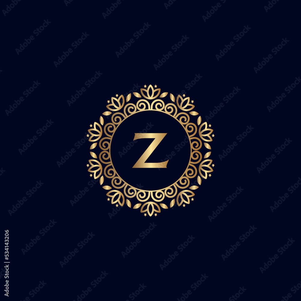 GOLD ROYAL LOGO BEAUTY LUXURY LETTER Z GOLD ROYAL LOGO BEAUTY LUXURY LETTER Z