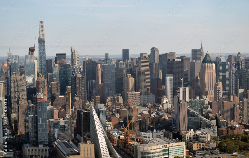 New York, Gratte-ciel Manhattan vue d'hélicoptère