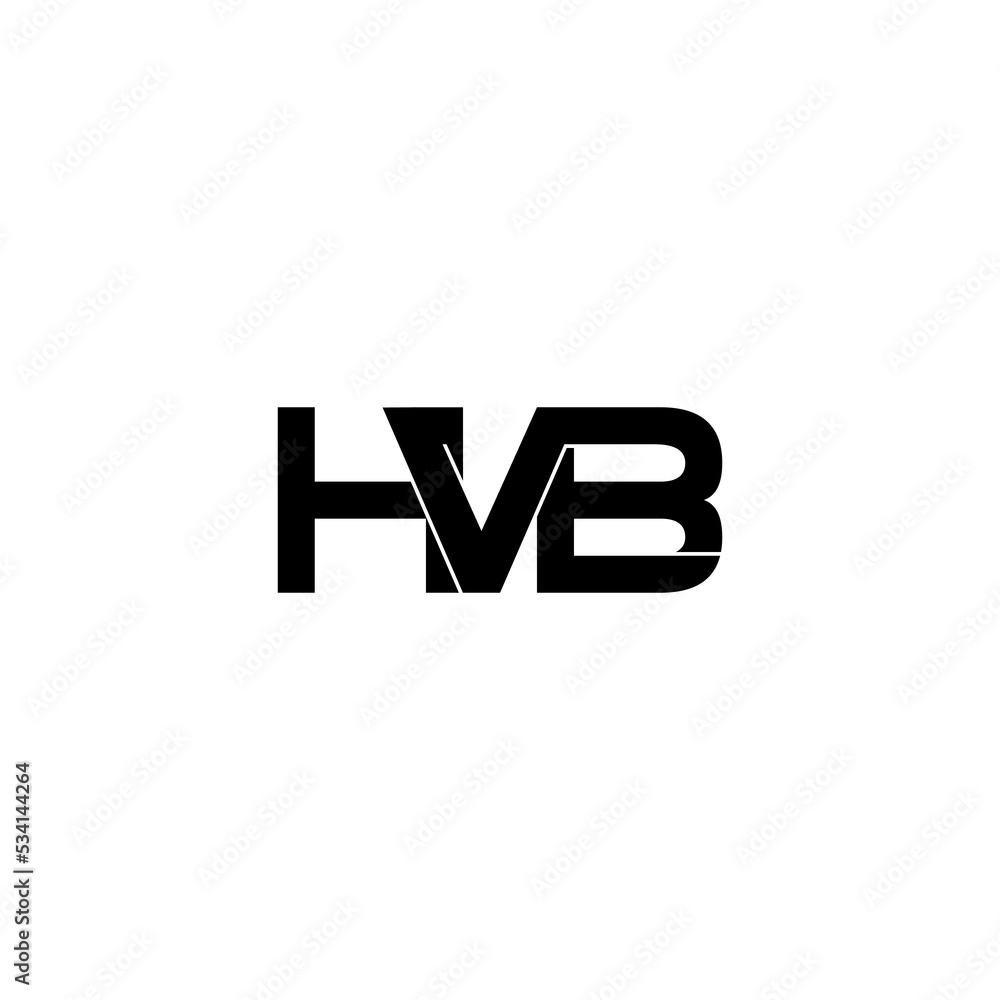 hvb lettering initial monogram logo design hvb lettering initial monogram logo design
