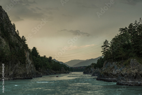 The place where the Altai River Chemal flows into the Katun