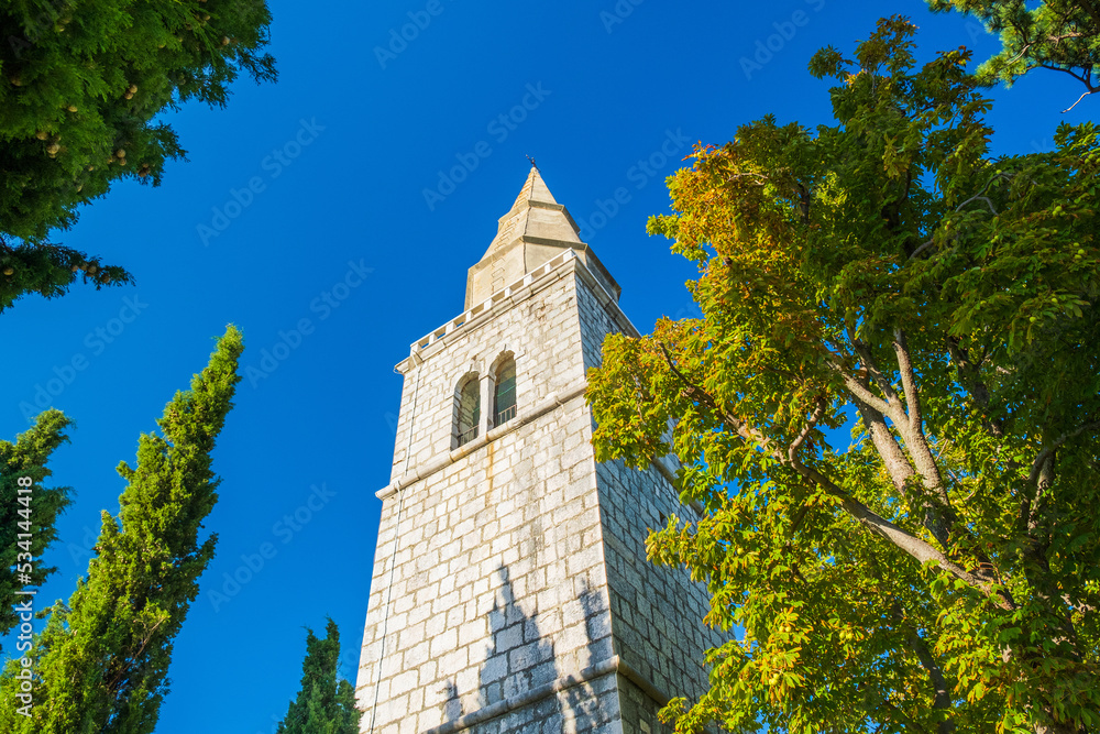 Tower bell of church in town of Dobrinj on Krk in Croatia
