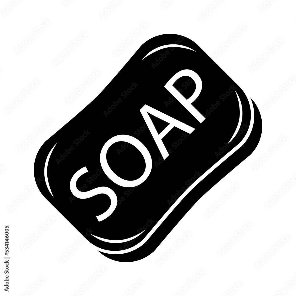 Icon bar of soap. Toilet soap, household soap. A product containing