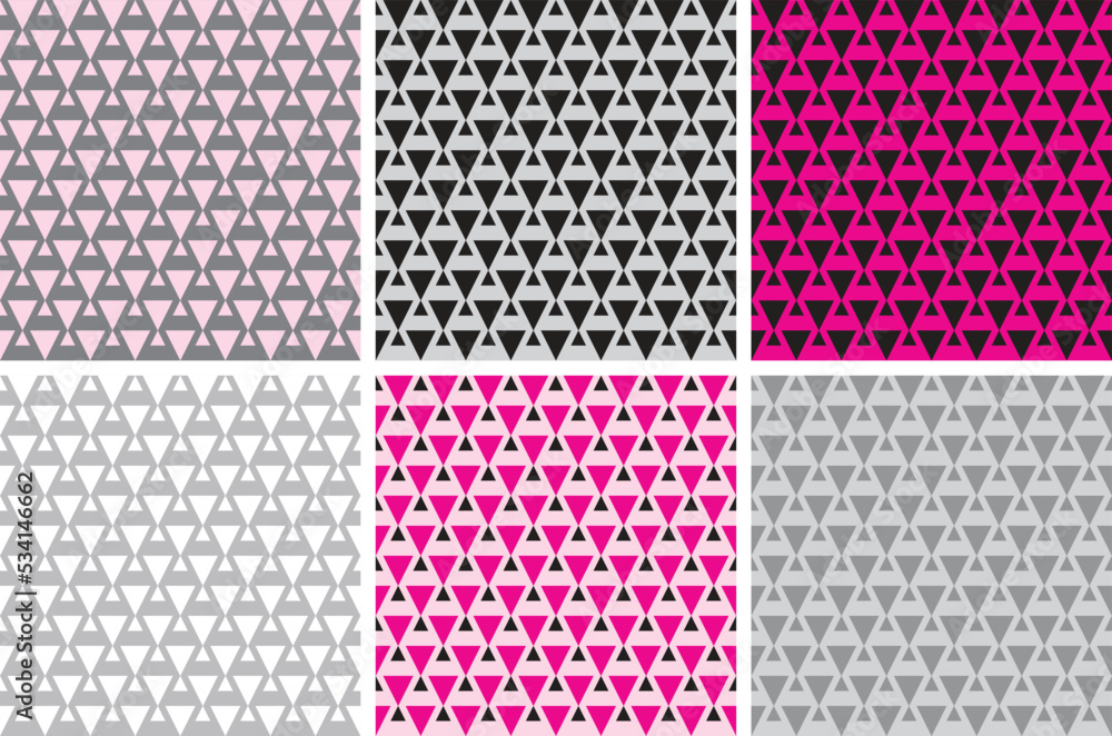 Six seamless patterns. Vector illustration. Six seamless patterns. Vector illustration.