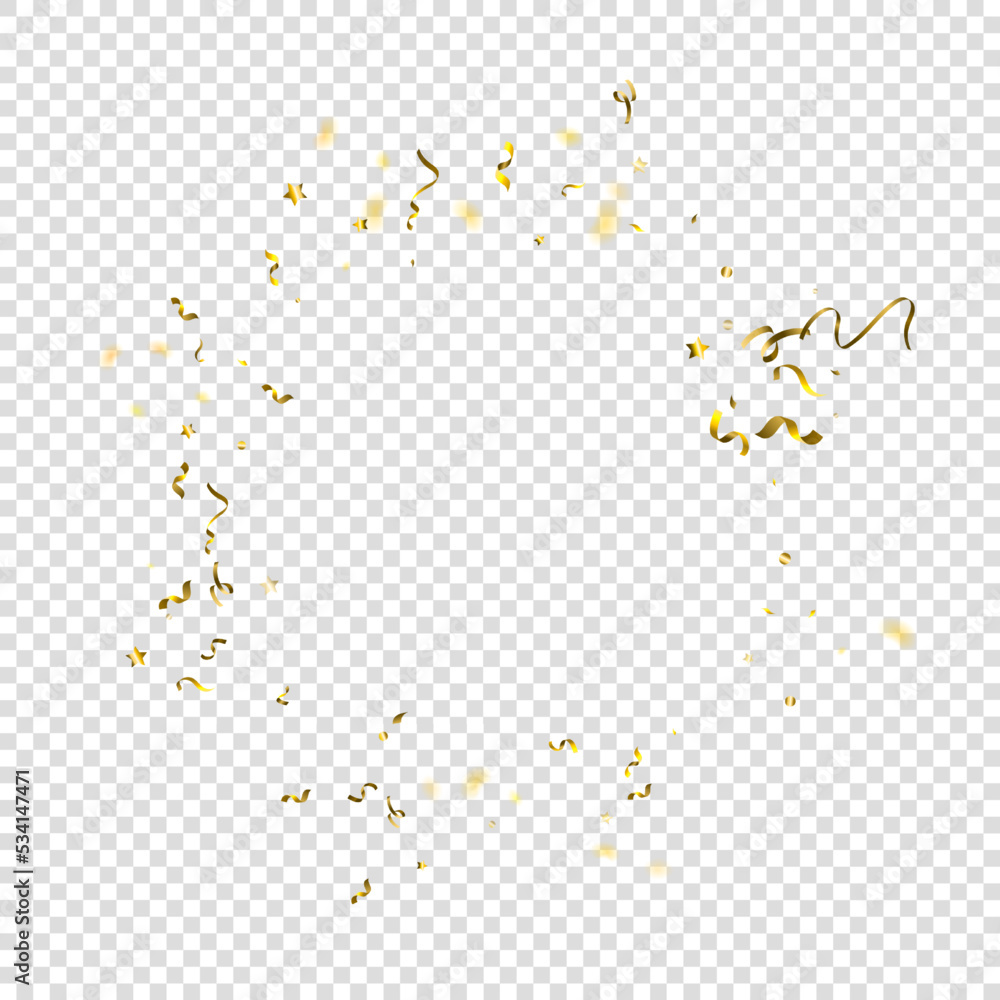 Fototapeta premium tinsel holiday Gold Foil serpentine ribbon star