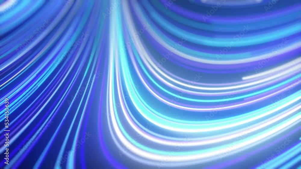 Growing blue curves of lines 6 Growing blue curves of lines 6