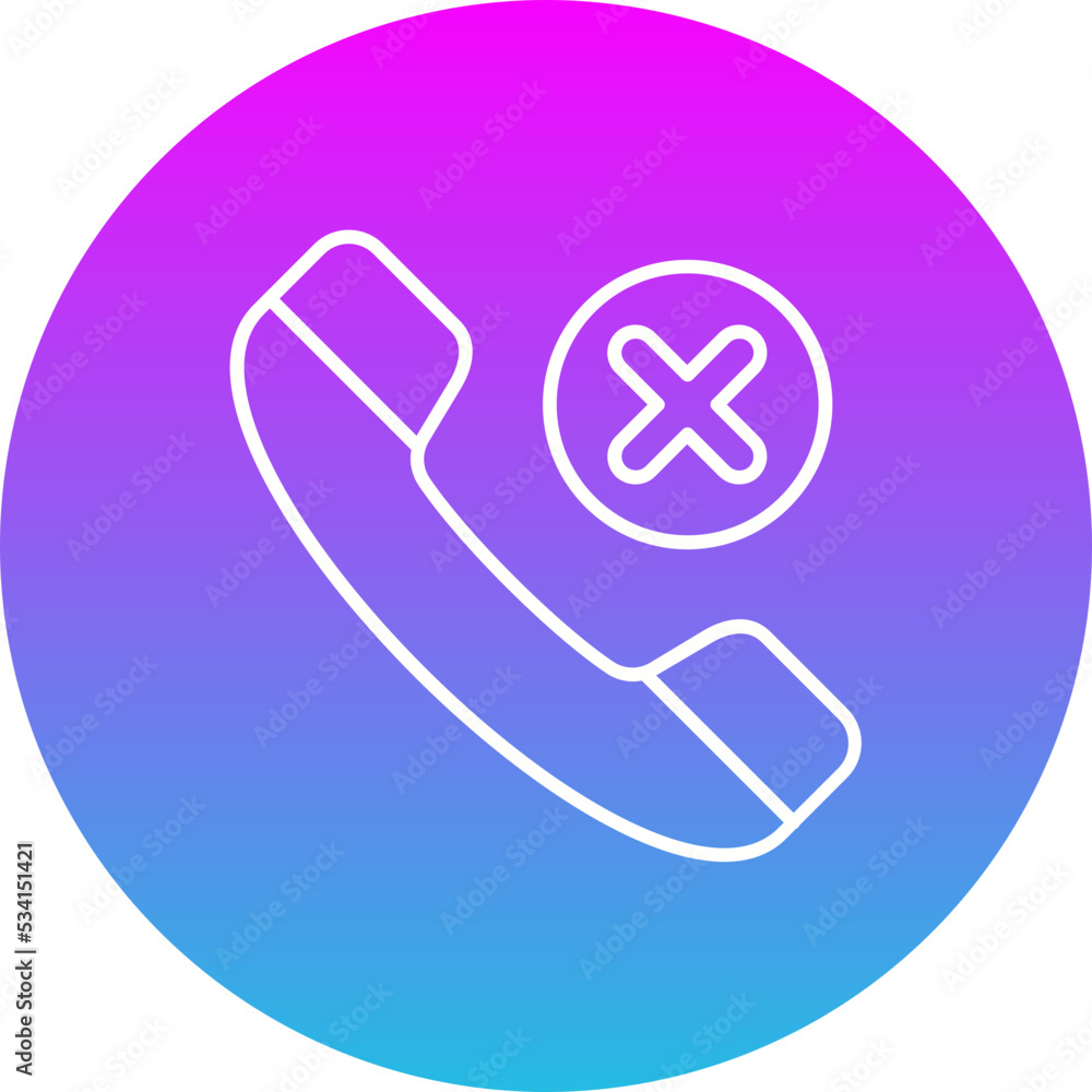 Rejected Gradient Circle Line Inverted Icon Rejected Gradient Circle Line Inverted Icon