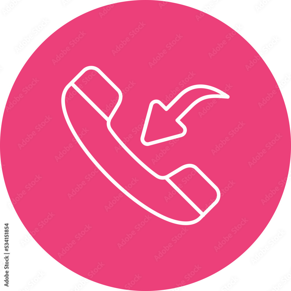 Incoming Call Multicolor Circle Line Inverted Icon Incoming Call Multicolor Circle Line Inverted Icon