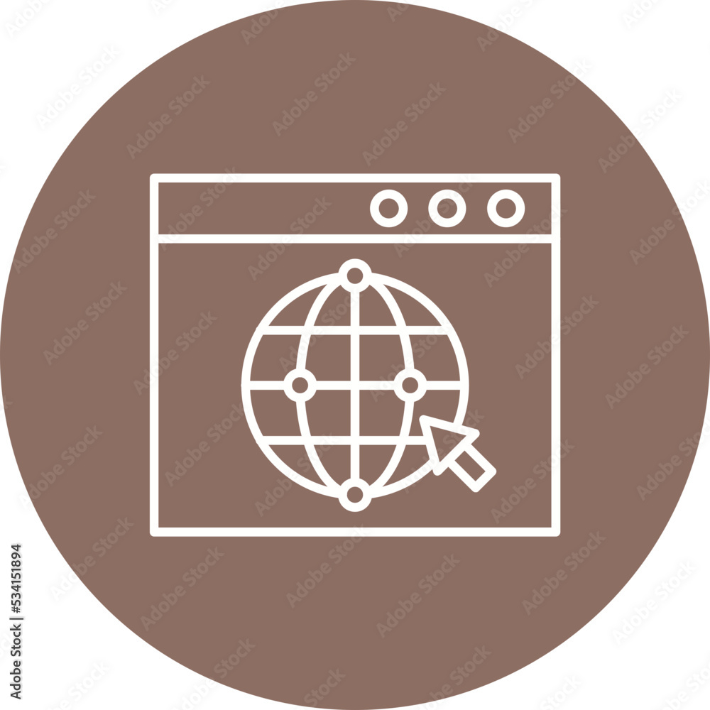 Internet Multicolor Circle Line Inverted Icon Internet Multicolor Circle Line Inverted Icon