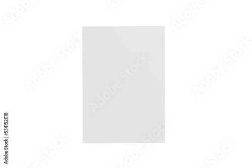 Book Cover Mockup Blank White Paper PNG
