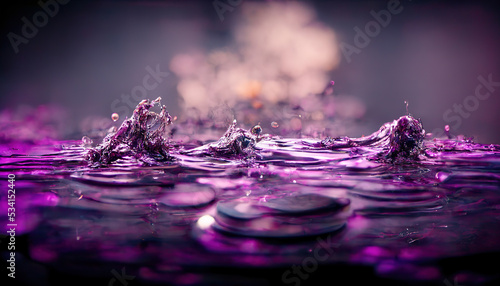 Colorful abstract background with splash waves art pattern. 3D style illustration.