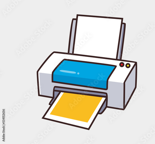 printer cartoon illustration