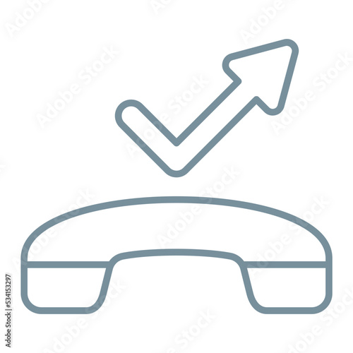 Missed Call Multicolor Line Icon